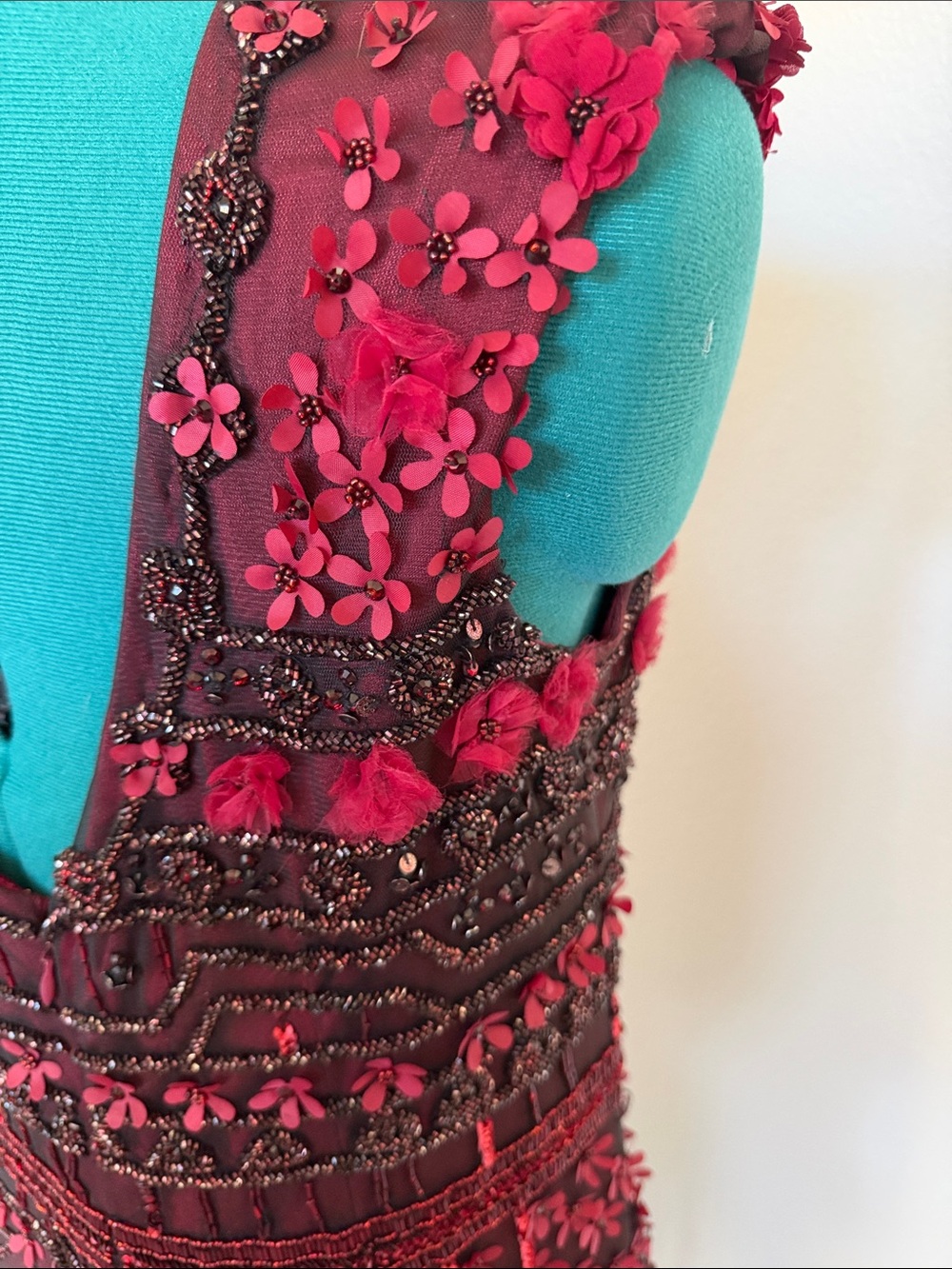 Theia Red Cocktail Dress with Branded Label - Picture 6 of 6